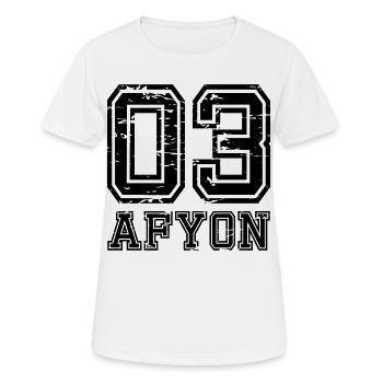 Afyon 03 used look - Frauen T-Shirt atmungsaktiv - Weiß - Vorne - AI Model Female 172 dark (172cm)