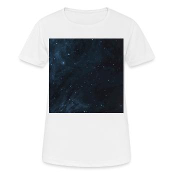 Sternenhimmel Muster - Frauen T-Shirt atmungsaktiv - Weiß - Vorne - AI Model Female 172 dark (172cm)
