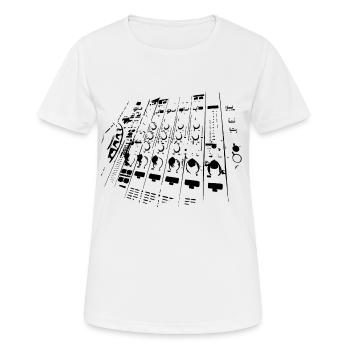 DJ Mixer - Women's Breathable T-Shirt - white - Front - AI Model Female 172 dark (172cm)