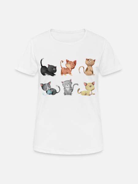 Illustration de chats - T-shirt respirant Femme - blanc