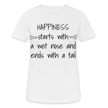 Des phrases amusantes pour les amis canins - T-shirt respirant Femme - blanc - Devant - AI Model Female 172 dark (172cm)