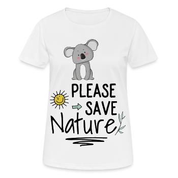 Naturschutz - Frauen T-Shirt atmungsaktiv - Weiß - Vorne - AI Model Female 172 dark (172cm)