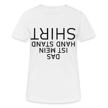 Handstand - Frauen T-Shirt atmungsaktiv - Weiß - Vorne - AI Model Female 172 dark (172cm)