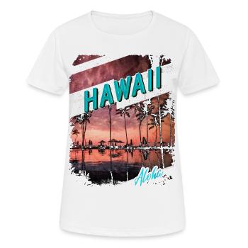 Hawaii Aloha - Hawaïen - T-shirt respirant Femme - blanc - Devant - AI Model Female 172 dark (172cm)