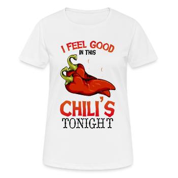 Piquant – Sensation agréable - T-shirt respirant Femme - blanc - Devant - AI Model Female 172 dark (172cm)