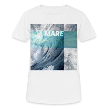 MARE – la mer vous appelle - T-shirt respirant Femme - blanc - Devant - AI Model Female 172 dark (172cm)