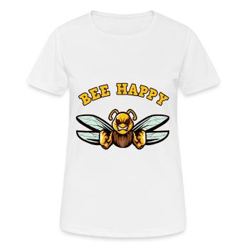 Bee Lucky Motif with Aggression - Women's Breathable T-Shirt - white - Front - AI Model Female 172 dark (172cm)
