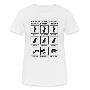 Dog Commands - Women's Breathable T-Shirt - white - Front - AI Model Female 172 dark (172cm)