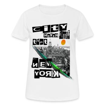 New York - T-shirt respirant Femme - blanc - Devant - AI Model Female 172 dark (172cm)