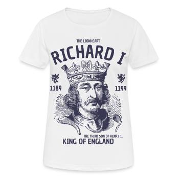 König Richard Löwenherz - Frauen T-Shirt atmungsaktiv - Weiß - Vorne - AI Model Female 172 dark (172cm)