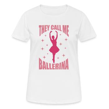 Danseuse de ballet - T-shirt respirant Femme - blanc - Devant - AI Model Female 172 dark (172cm)