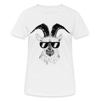 Ziege Ziegen - Frauen T-Shirt atmungsaktiv - Weiß - Vorne - AI Model Female 172 dark (172cm)