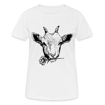 Goat goat - Women's Breathable T-Shirt - white - Front - AI Model Female 172 dark (172cm)