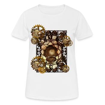 Stunning steampunk design - Women's Breathable T-Shirt - white - Front - AI Model Female 172 dark (172cm)