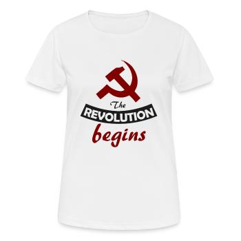 Sozialist - Frauen T-Shirt atmungsaktiv - Weiß - Vorne - AI Model Female 172 dark (172cm)