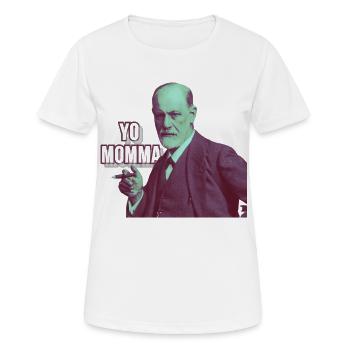 Freud - Yo Momma - T-shirt respirant Femme - blanc - Devant - AI Model Female 172 dark (172cm)
