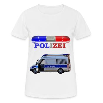 Kindergeburtstag Polizei Auto Weihnachten - Frauen T-Shirt atmungsaktiv - Weiß - Vorne - AI Model Female 172 dark (172cm)