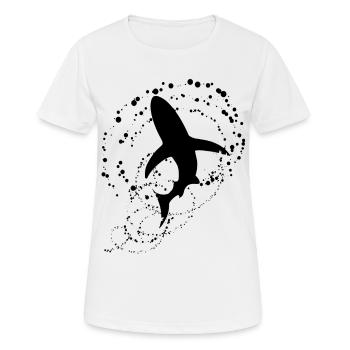 Ombre de requin - T-shirt respirant Femme - blanc - Devant - AI Model Female 172 dark (172cm)