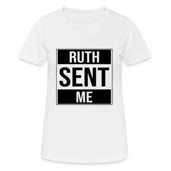 Ruth m'a envoyé Ruth Bader Ginsburg - T-shirt respirant Femme - blanc - Devant - AI Model Female 172 dark (172cm)