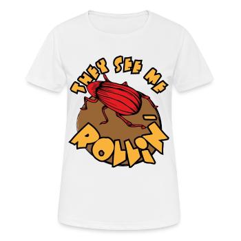 They See Me Rollin, Dung with Style - Women's Breathable T-Shirt - white - Front - AI Model Female 172 dark (172cm)