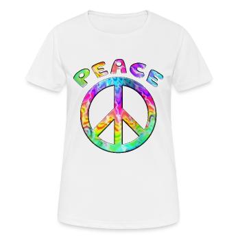 Flower Power Peace Sign Hippie Peace Symbol - Women's Breathable T-Shirt - white - Front - AI Model Female 172 dark (172cm)