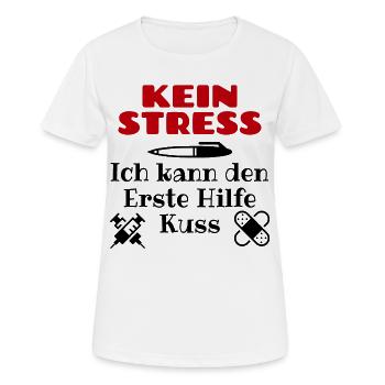 Erste Hilfe Krankenschwester Sozialarbeiter Arzt - Frauen T-Shirt atmungsaktiv - Weiß - Vorne - AI Model Female 172 dark (172cm)