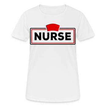 Infirmière infirmier Infirmier - T-shirt respirant Femme - blanc - Devant - AI Model Female 172 dark (172cm)