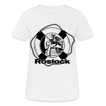 Rostock Rettungsring - Frauen T-Shirt atmungsaktiv - Weiß - Vorne - AI Model Female 172 dark (172cm)