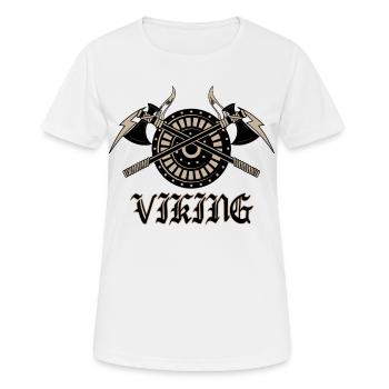 Wikinger - Frauen T-Shirt atmungsaktiv - Weiß - Vorne - AI Model Female 172 dark (172cm)