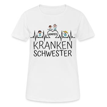 Kinderkrankenschwester Kinder Krankenschwester - Frauen T-Shirt atmungsaktiv - Weiß - Vorne - AI Model Female 172 dark (172cm)