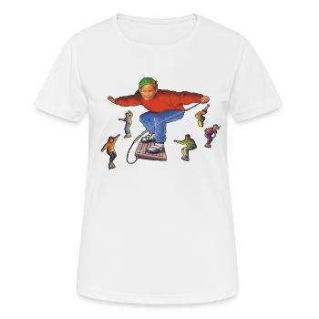 Im Internet surfen - Frauen T-Shirt atmungsaktiv - Weiß - Vorne - AI Model Female 172 dark (172cm)