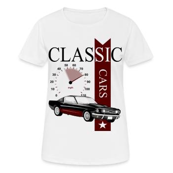 Voitures classiques automobiles - T-shirt respirant Femme - blanc - Devant - AI Model Female 172 dark (172cm)