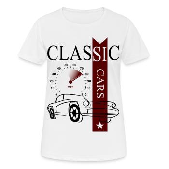 Voitures classiques automobiles - T-shirt respirant Femme - blanc - Devant - AI Model Female 172 dark (172cm)