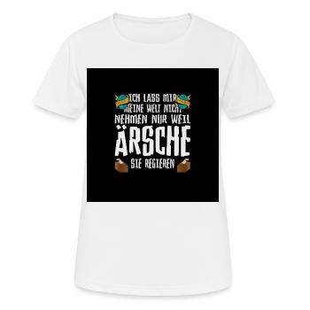 Meine Welt Regieren - Frauen T-Shirt atmungsaktiv - Weiß - Vorne - AI Model Female 172 dark (172cm)