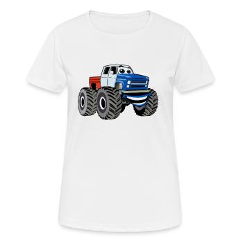 Monstertruck - Frauen T-Shirt atmungsaktiv - Weiß - Vorne - AI Model Female 172 dark (172cm)