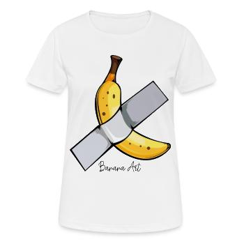 Croix banane avec bandage - T-shirt respirant Femme - blanc - Devant - AI Model Female 172 dark (172cm)