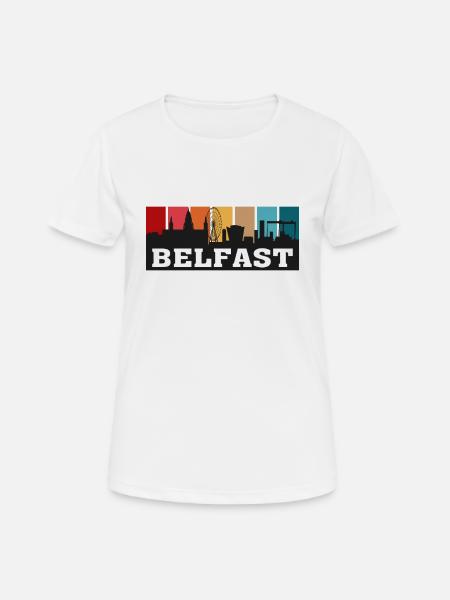 Belfast Northern Ireland Travel Souvenir Skyline - Women's Breathable T-Shirt - white