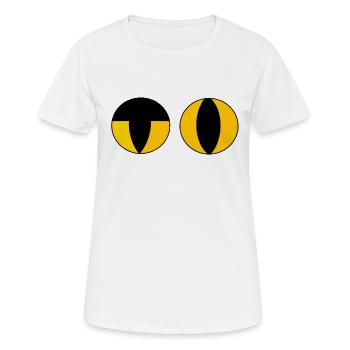 Inquiry eyes cool cat look - Women's Breathable T-Shirt - white - Front - AI Model Female 172 dark (172cm)