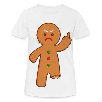 Lebkuchenmann - Frauen T-Shirt atmungsaktiv - Weiß - Vorne - AI Model Female 172 dark (172cm)