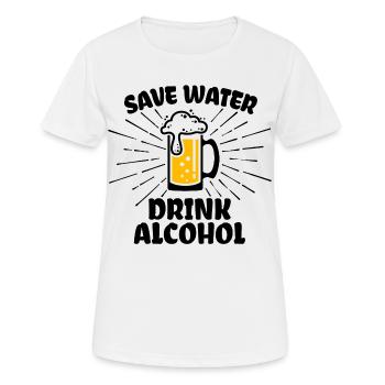 Alkohol Saufen Betrinken Rausch Abfeiern Party - Frauen T-Shirt atmungsaktiv - Weiß - Vorne - AI Model Female 172 dark (172cm)