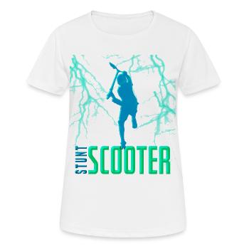 Trottinette freestyle trottinette acrobatique - T-shirt respirant Femme - blanc - Devant - AI Model Female 172 dark (172cm)
