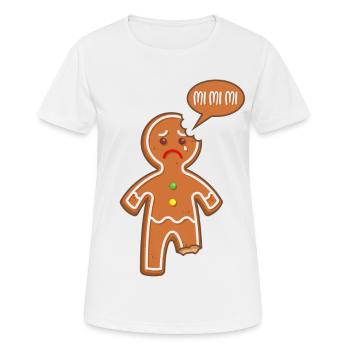 Lebkuchenmann Mimimi Mi Mi Mi Lustige Sprüche - Frauen T-Shirt atmungsaktiv - Weiß - Vorne - AI Model Female 172 dark (172cm)