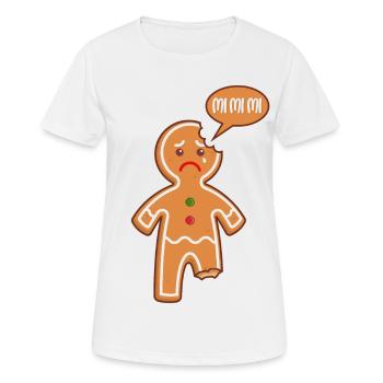 Lebkuchenmann Mi Mi Mi Mimimi Lustige Sprüche - Frauen T-Shirt atmungsaktiv - Weiß - Vorne - AI Model Female 172 dark (172cm)