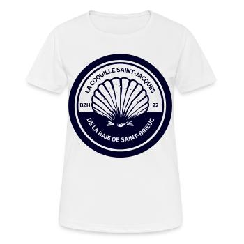 The Coquille Saint Jacques Bay of Saint-Brieuc - Women's Breathable T-Shirt - white - Front - AI Model Female 172 dark (172cm)