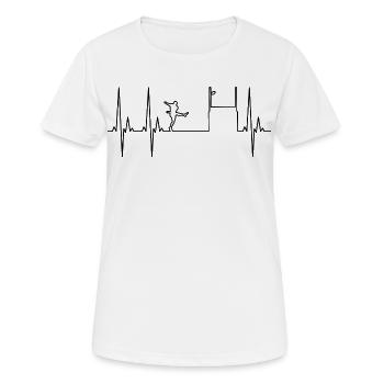 Électrocardiogramme Rugby - T-shirt respirant Femme - blanc - Devant - AI Model Female 172 dark (172cm)