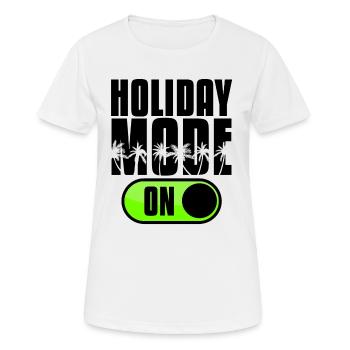 Vacances Vacances Vacances Palmes Caraïbes Mer Plage - T-shirt respirant Femme - blanc - Devant - AI Model Female 172 dark (172cm)