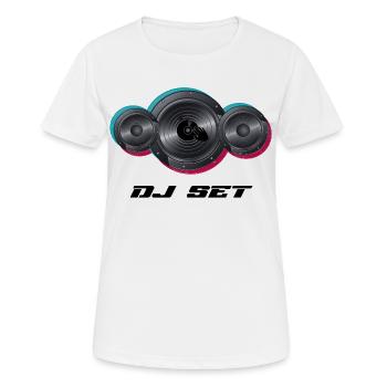 DJ - Frauen T-Shirt atmungsaktiv - Weiß - Vorne - AI Model Female 172 dark (172cm)