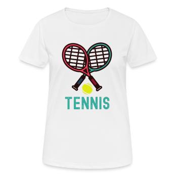 Tennis - T-shirt respirant Femme - blanc - Devant - AI Model Female 172 dark (172cm)