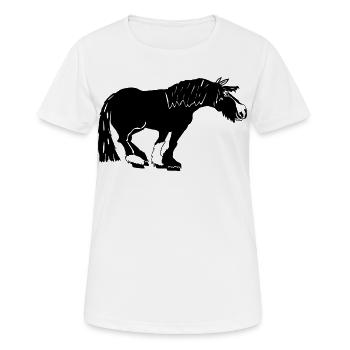 funny Tinker black, Irish Cob - Women's Breathable T-Shirt - white - Front - AI Model Female 172 dark (172cm)