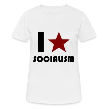 socialism - Women's Breathable T-Shirt - white - Front - AI Model Female 172 dark (172cm)